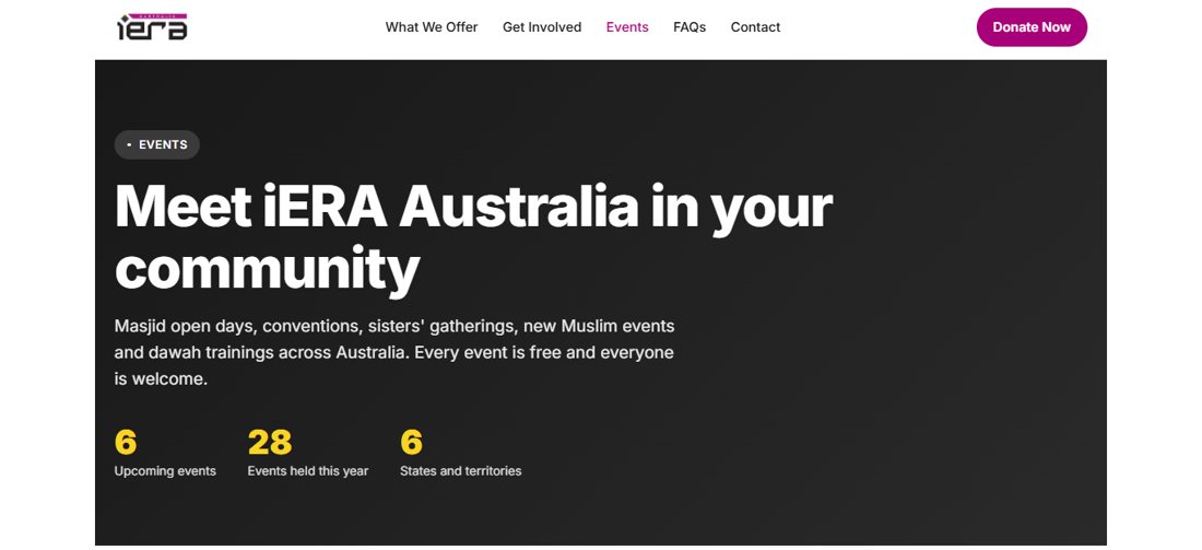 iERA Australia events page