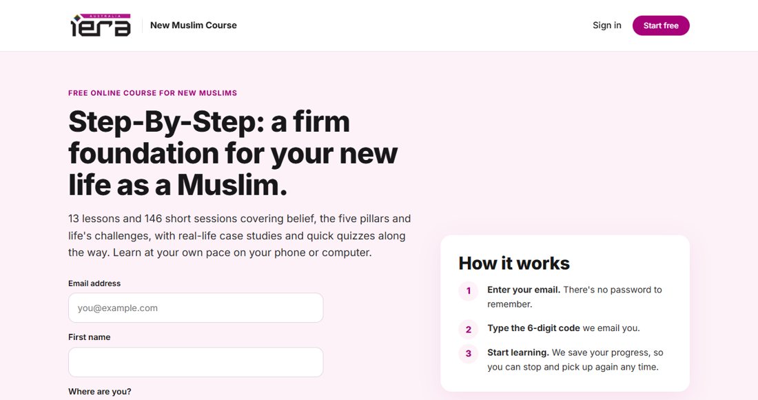 New Muslim course site